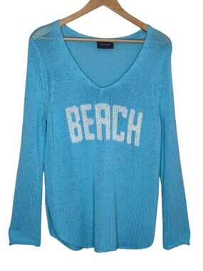Wooden Ships Blue Beach V Cotton Sweater S/M